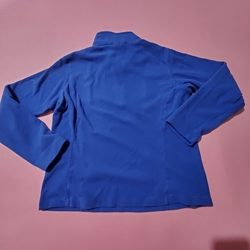 Lands End Blue Fleece Quarter Zip Light Jacekt - Picture 5 of 6